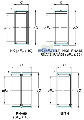 Фото подшипника NK17/20