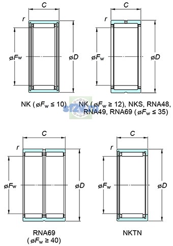 Фото подшипника NK18/16