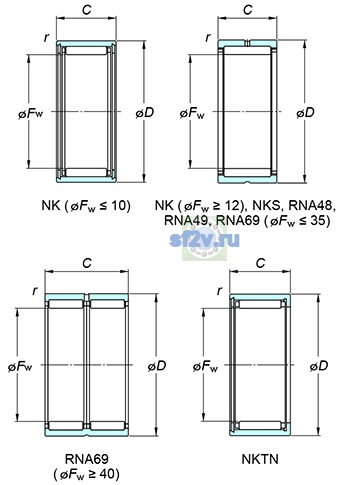 Фото подшипника NK19/20