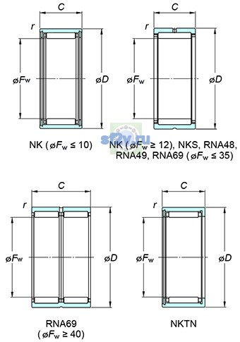 Фото подшипника NK20/20