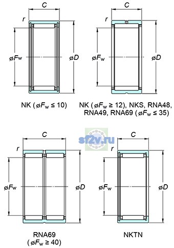 Фото подшипника NK24/16