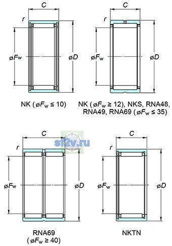 Фото подшипника NK26/16