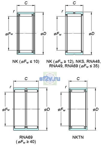 Фото подшипника NK26/20