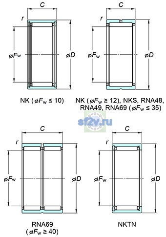 Фото подшипника NK29/20