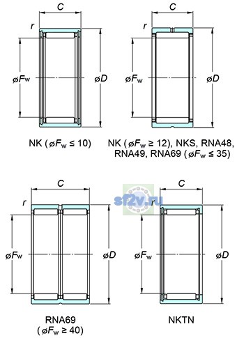 Фото подшипника NK29/30