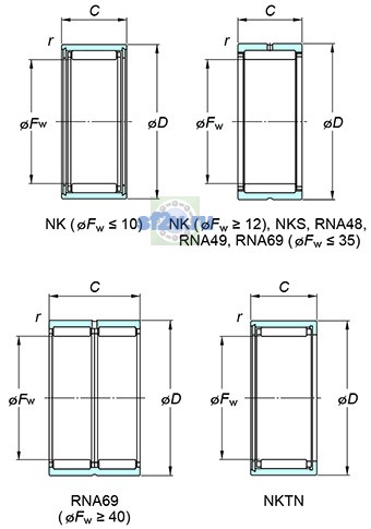 Фото подшипника NK30/20