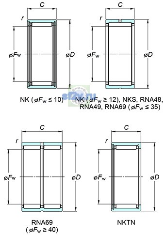 Фото подшипника NK30/30