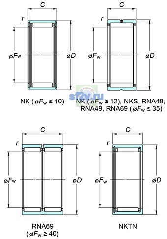 Фото подшипника NK32/30