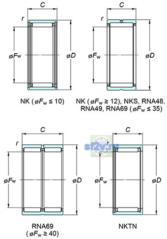 Фото подшипника NK35/20