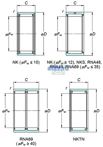 Фото подшипника NK35/30