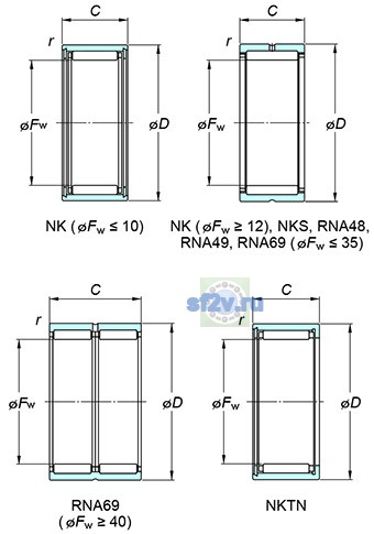 Фото подшипника NK37/30