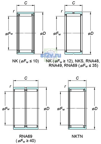 Фото подшипника NK40/30