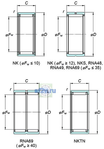 Фото подшипника NK45/20
