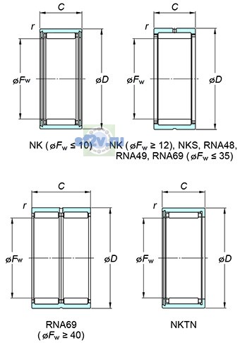 Фото подшипника NK50/35