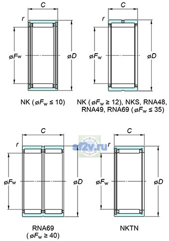 Фото подшипника NK6/10