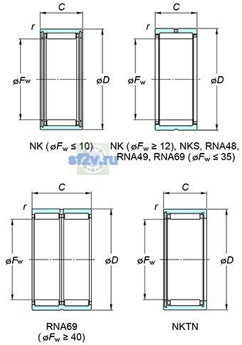 Фото подшипника NK70/25
