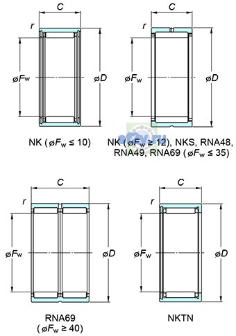 Фото подшипника NK7/12TN