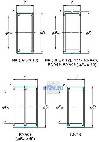 Фото подшипника NK80/35