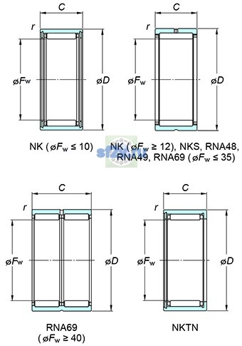 Фото подшипника NK8/16