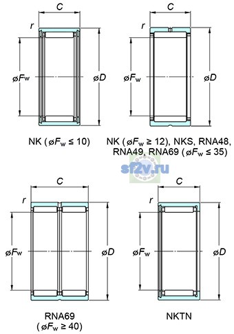 Фото подшипника NK85/35