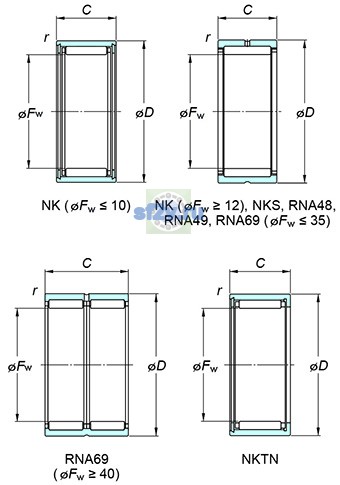 Фото подшипника NK9/16