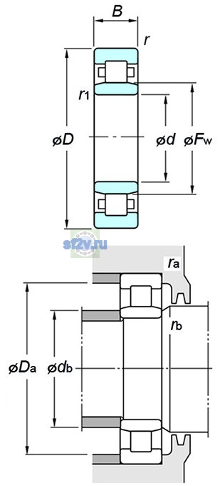 Фото подшипника NU226R