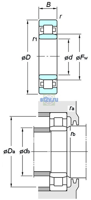 Фото подшипника NU232R