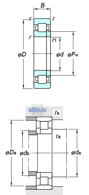 Фото подшипника NUP1022