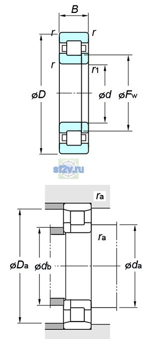 Фото подшипника NUP216R