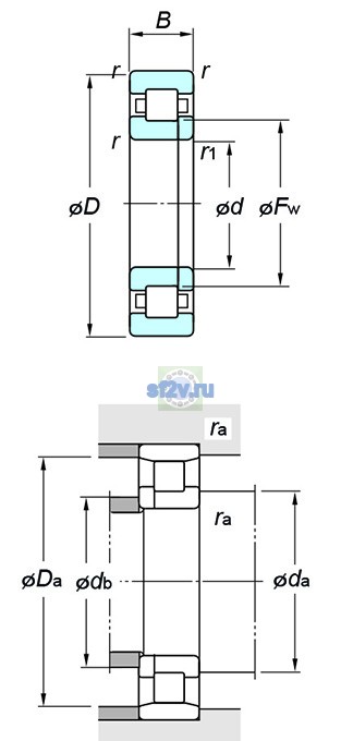 Фото подшипника NUP307R