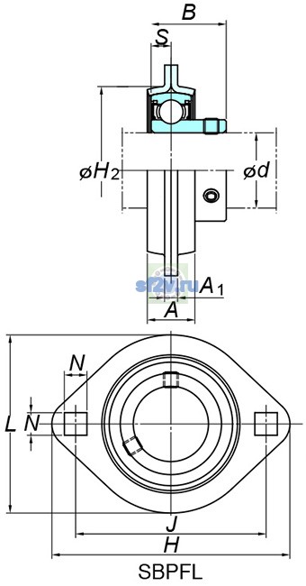 Фото подшипника SBPFL202