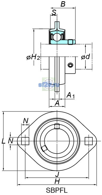 Фото подшипника SBPFL204