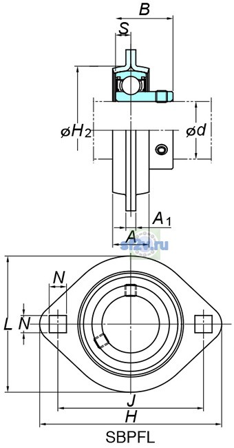 Фото подшипника SBPFL205