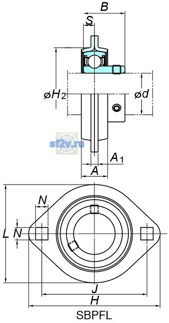 Фото подшипника SBPFL206