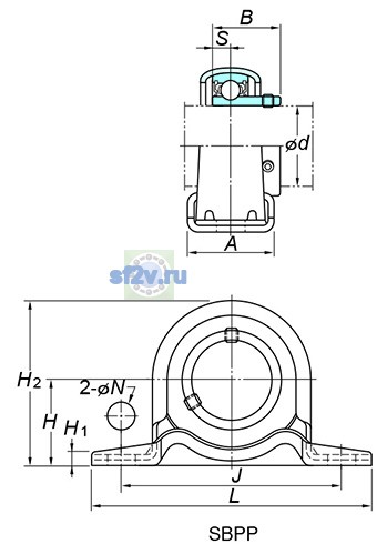 Фото подшипника SBPP205