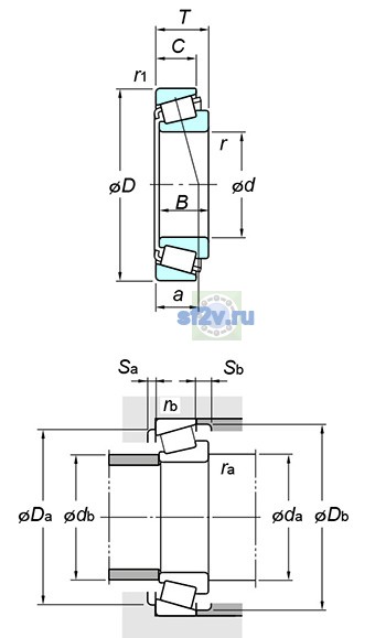 Фото подшипника T4CB100