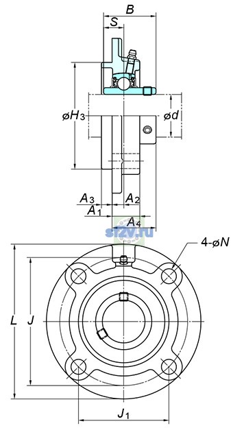 Фото подшипника UCFCX17