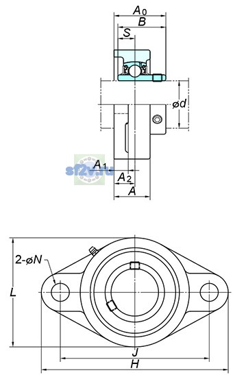 Фото подшипника UCFL205