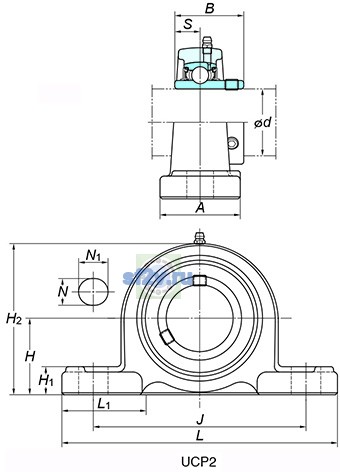 Фото подшипника UCP202