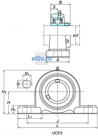 Фото подшипника UCPX14