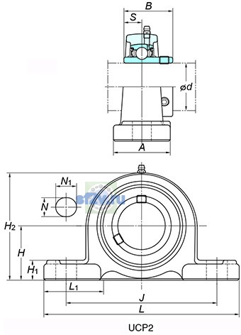 Фото подшипника UCPX16