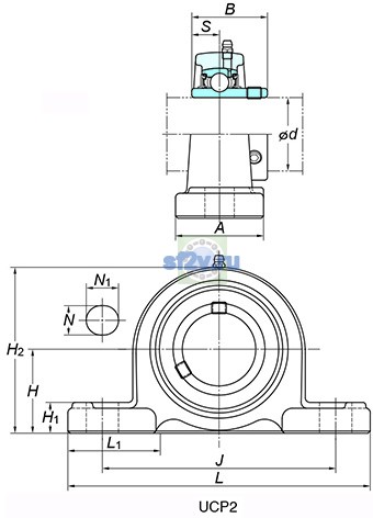 Фото подшипника UCPX20