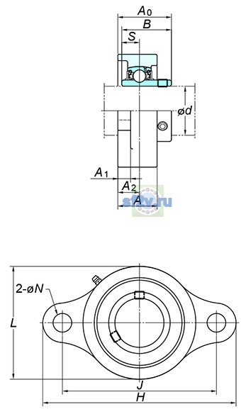 Фото подшипника UCSFL205S6