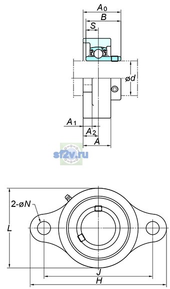 Фото подшипника UCSFL207S6