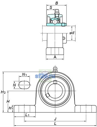 Фото подшипника UCSP210S6