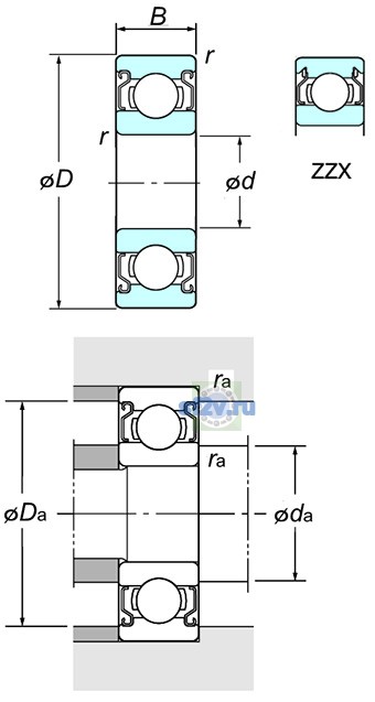 Фото подшипника W693 ZZ