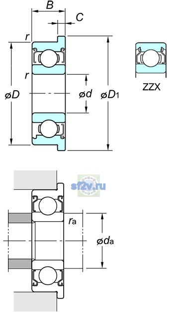 Фото подшипника WF683 ZZ