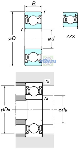 Фото подшипника WML4008 ZZ