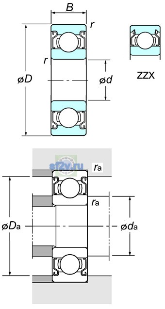 Фото подшипника WML5008 ZZ
