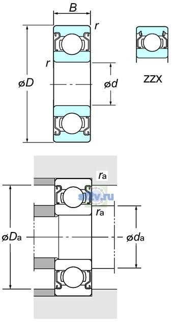 Фото подшипника WML6010 ZZ